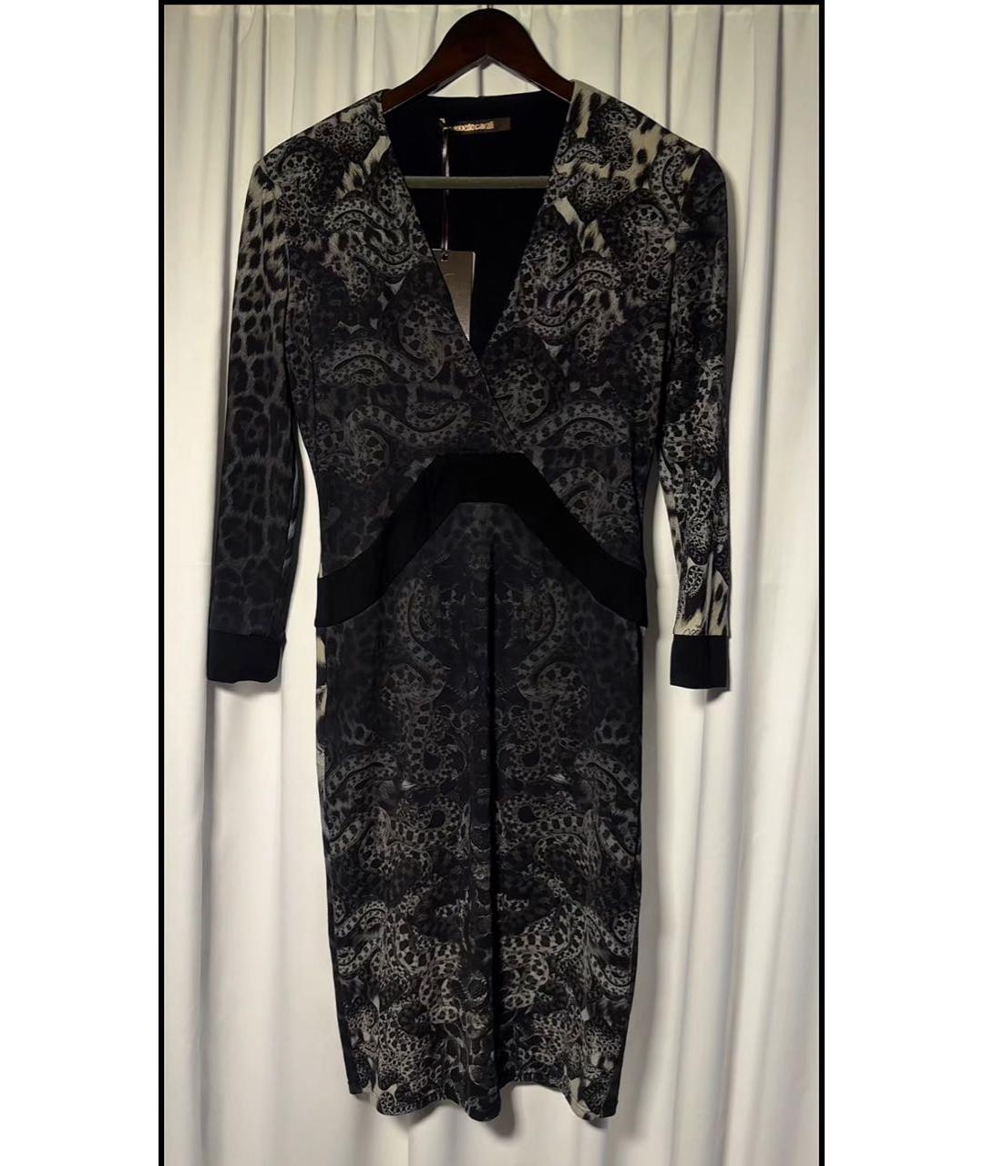 ROBERTO CAVALLI Черное полиамидовое коктейльное платье, фото 7