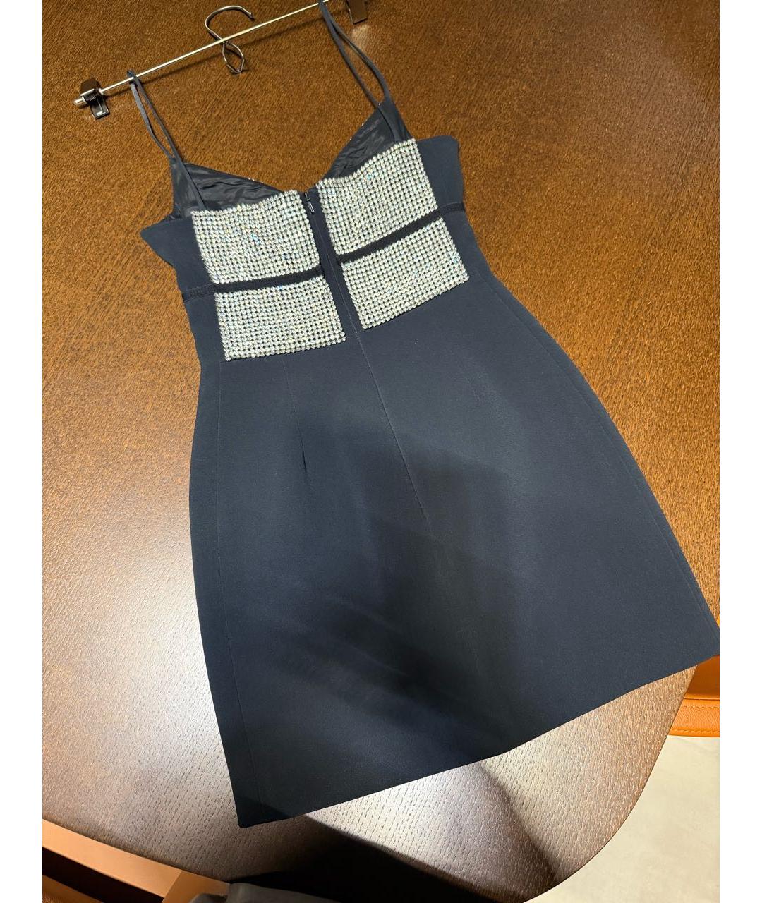 DAVID KOMA Черное хлопковое коктейльное платье, фото 2