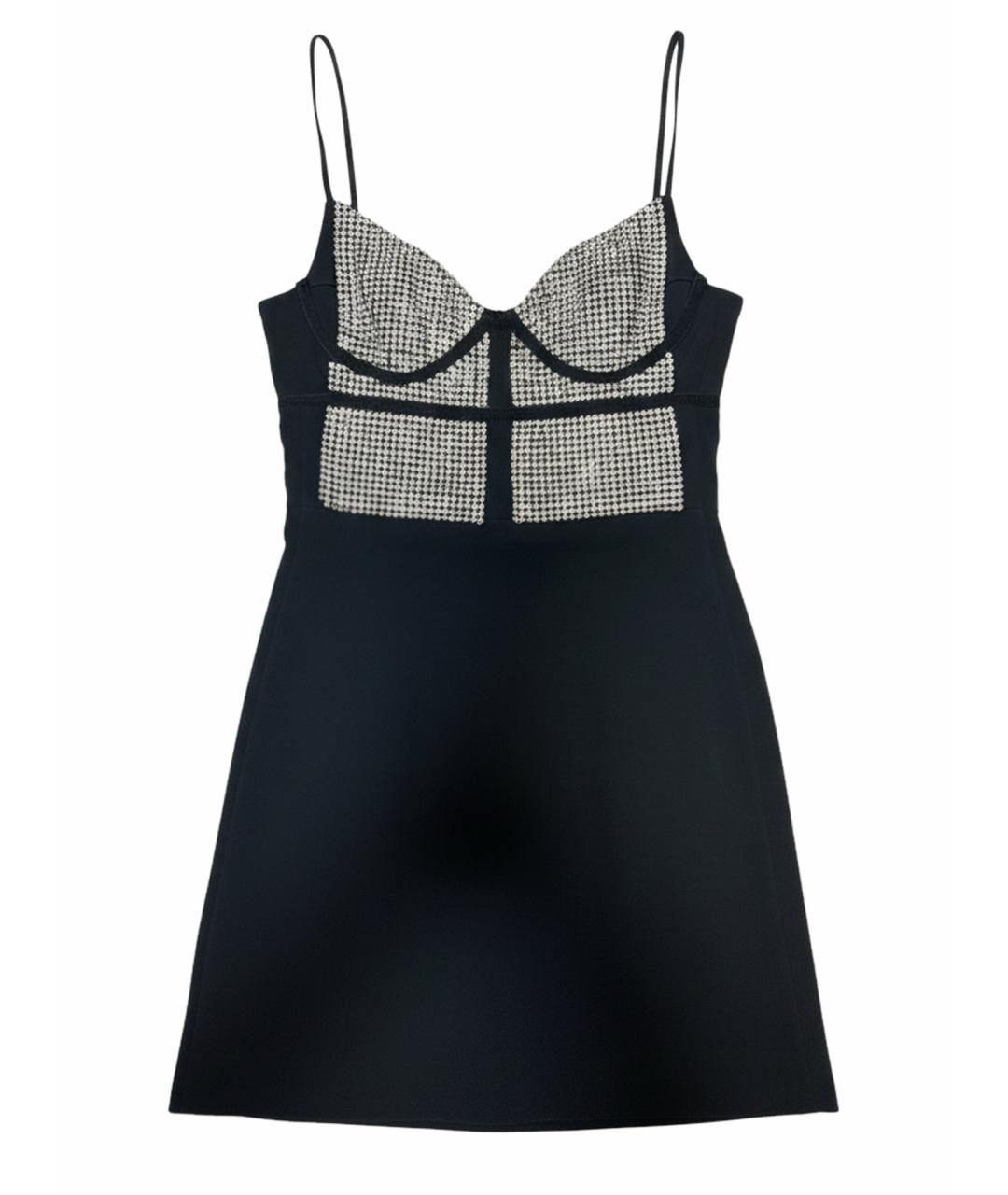 DAVID KOMA Черное хлопковое коктейльное платье, фото 1