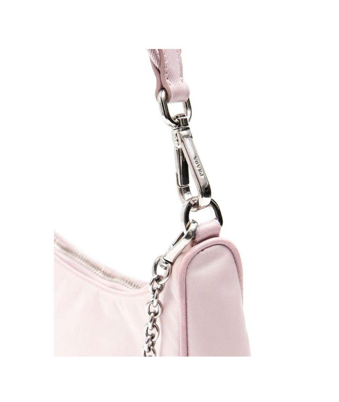 PRADA Розовая тканевая сумка через плечо, фото 4