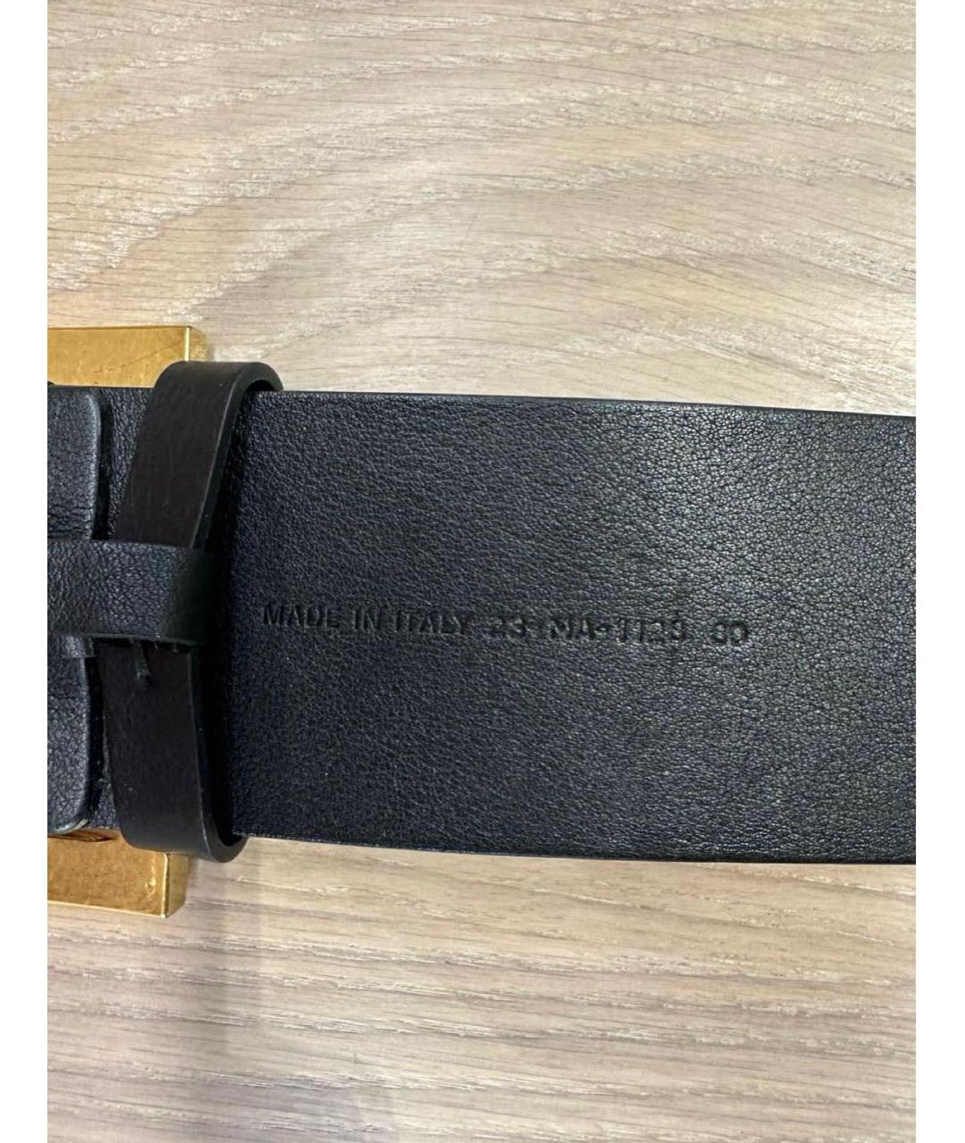 CHRISTIAN DIOR Черный кожаный ремень, фото 4