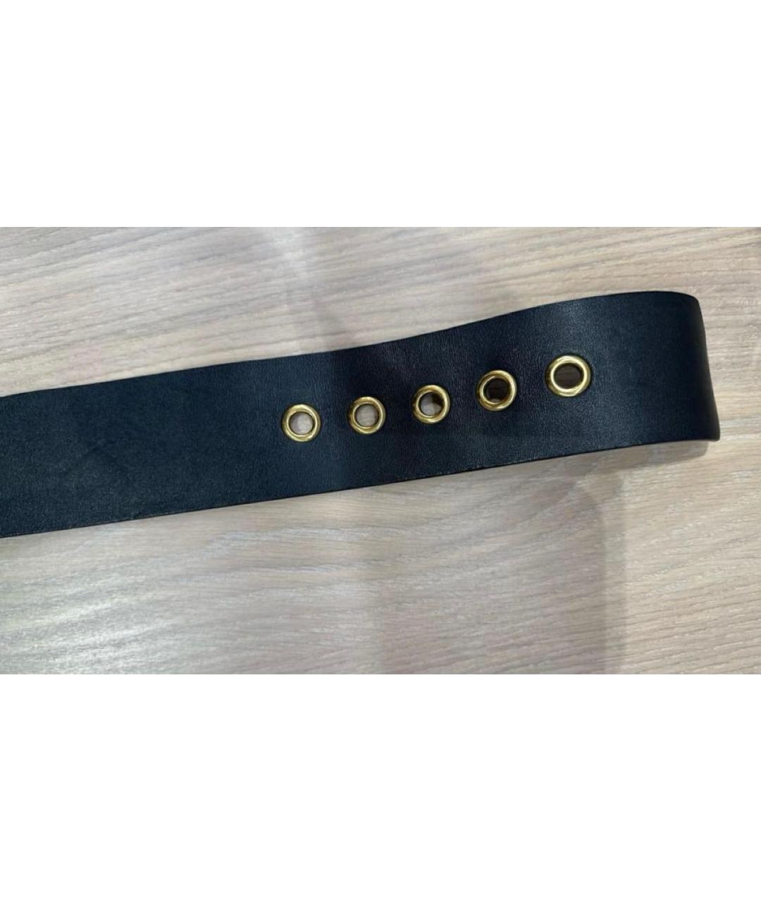 CHRISTIAN DIOR Черный кожаный ремень, фото 5
