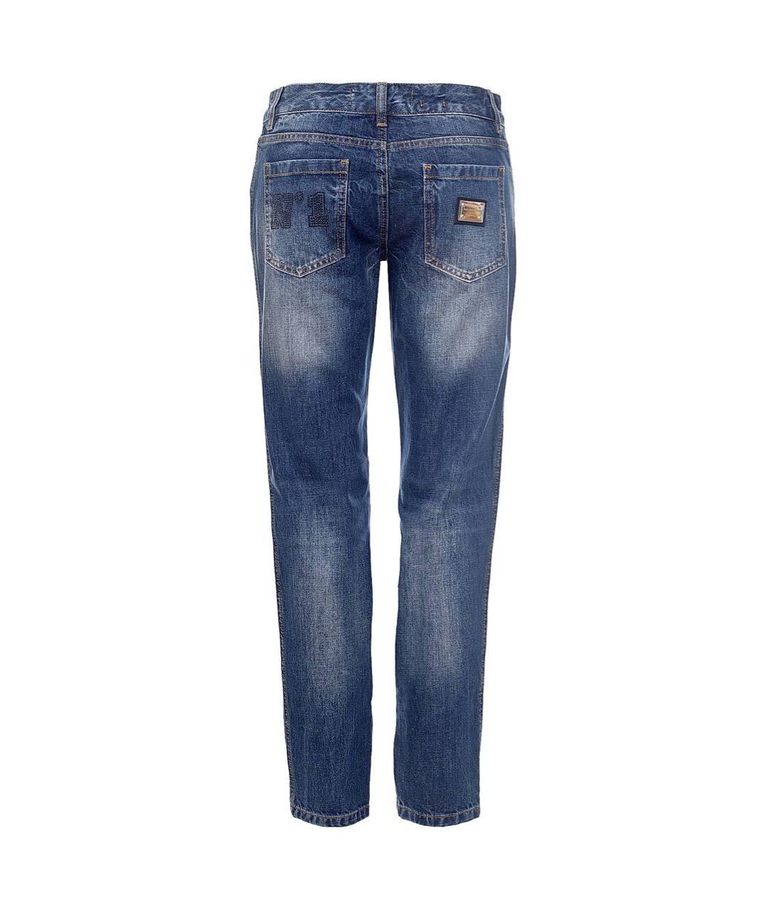 PHILIPP PLEIN Синие хлопковые джинсы слим, фото 2