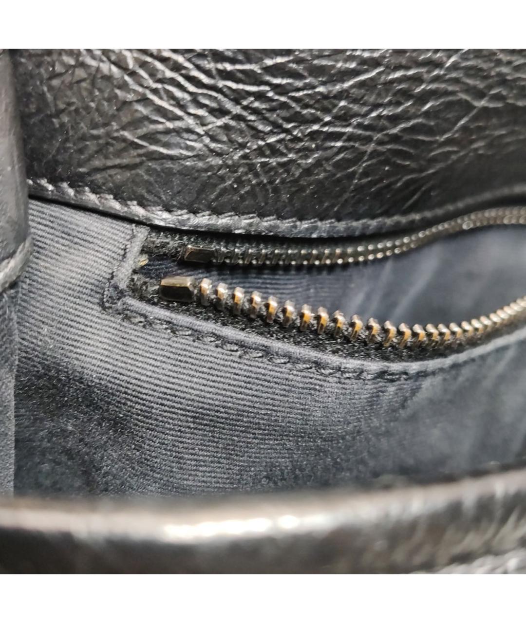 SAINT LAURENT Черная кожаная сумка через плечо, фото 7