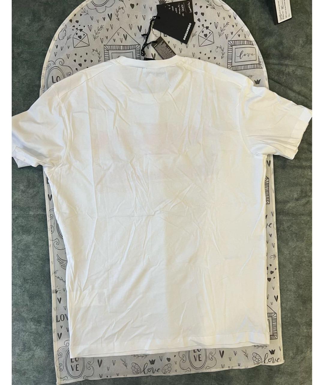 DSQUARED2 Белая хлопковая футболка, фото 2