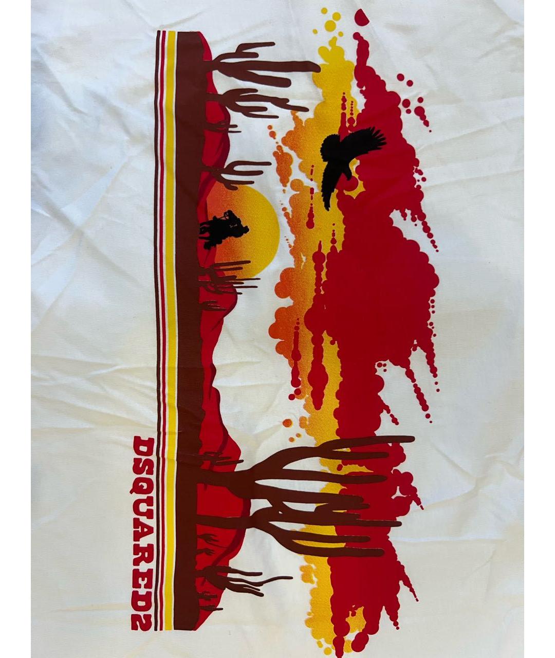 DSQUARED2 Белая хлопковая футболка, фото 4