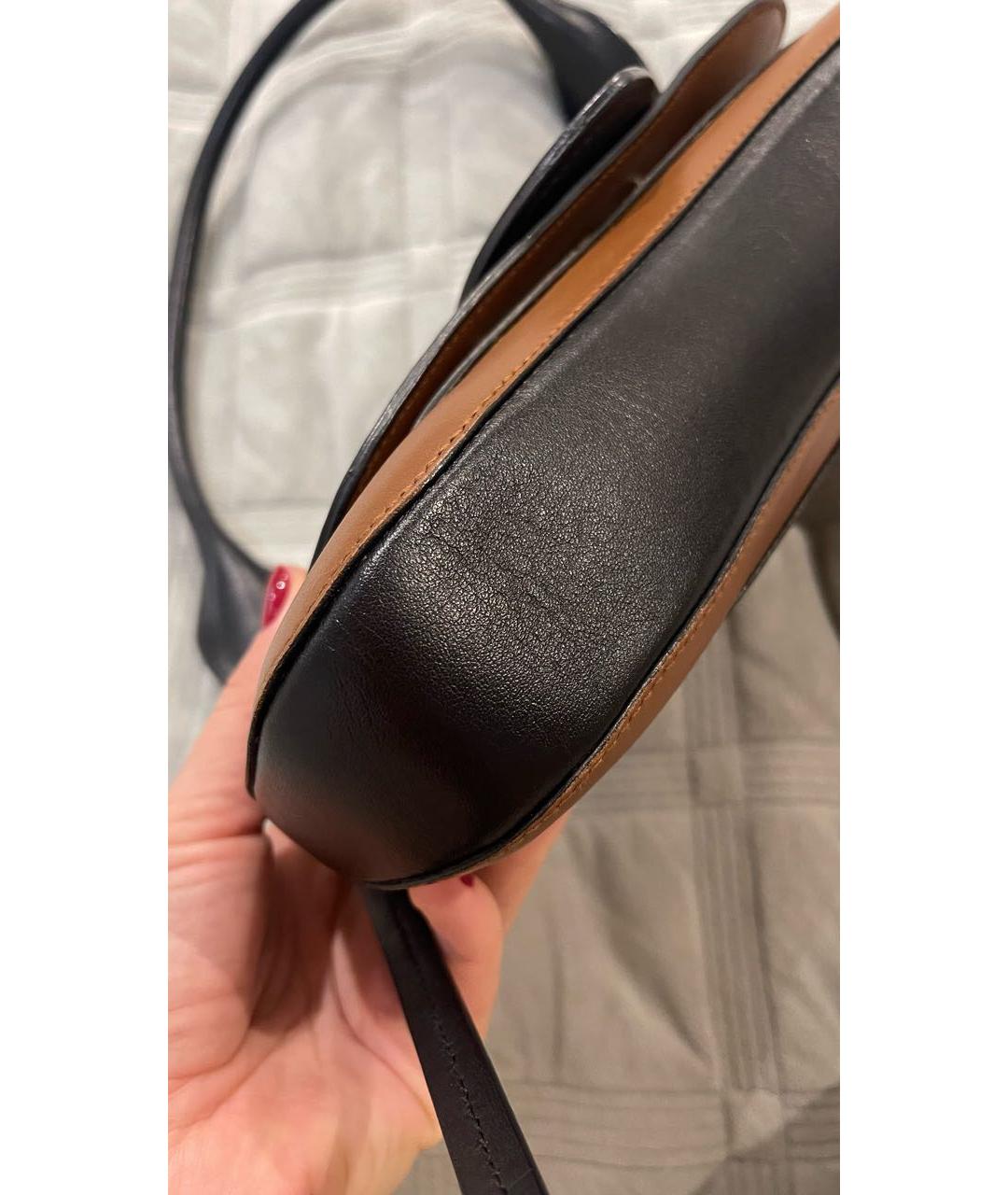 PRADA Коричневая кожаная сумка с короткими ручками, фото 2