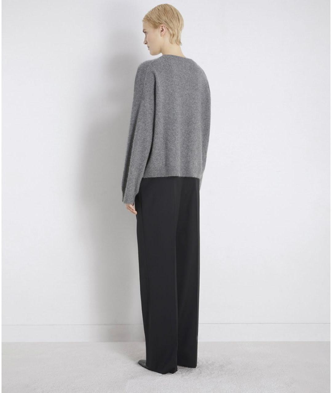 LOULOU STUDIO Серый шерстяной джемпер / свитер, фото 2