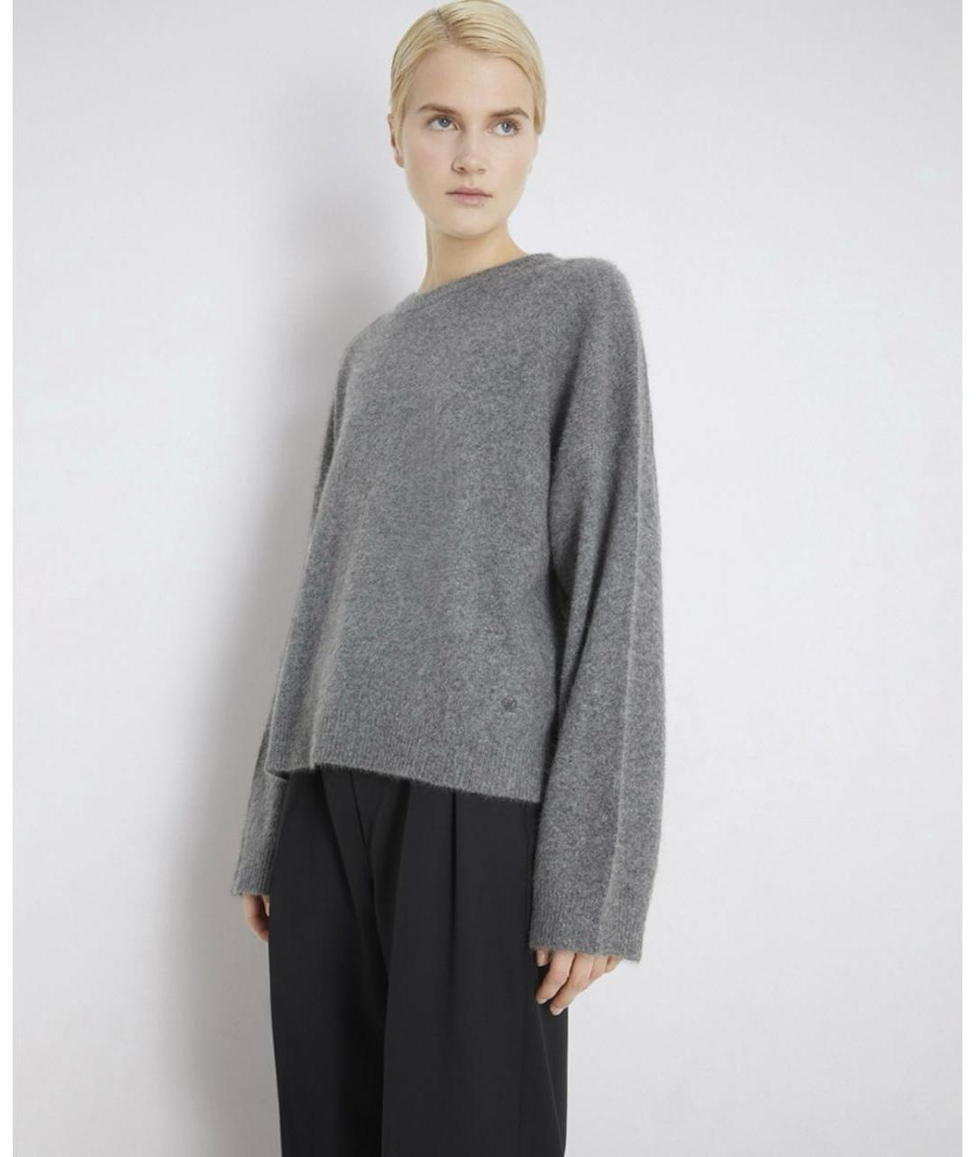LOULOU STUDIO Серый шерстяной джемпер / свитер, фото 6