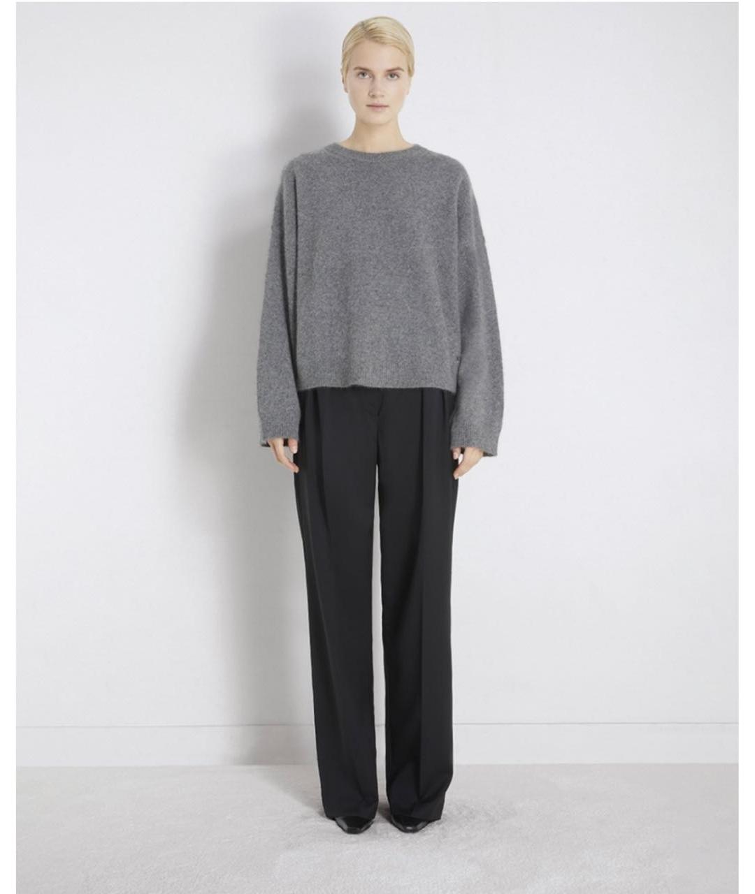 LOULOU STUDIO Серый шерстяной джемпер / свитер, фото 5