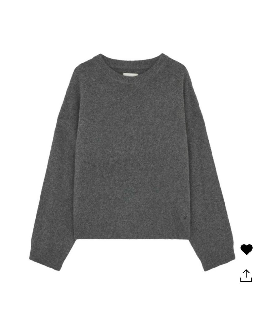 LOULOU STUDIO Серый шерстяной джемпер / свитер, фото 9