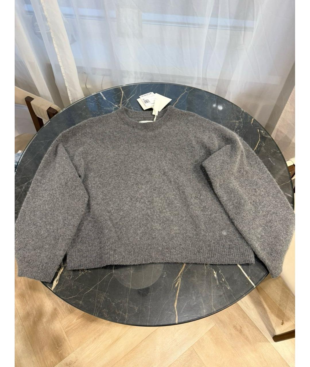 LOULOU STUDIO Серый шерстяной джемпер / свитер, фото 8