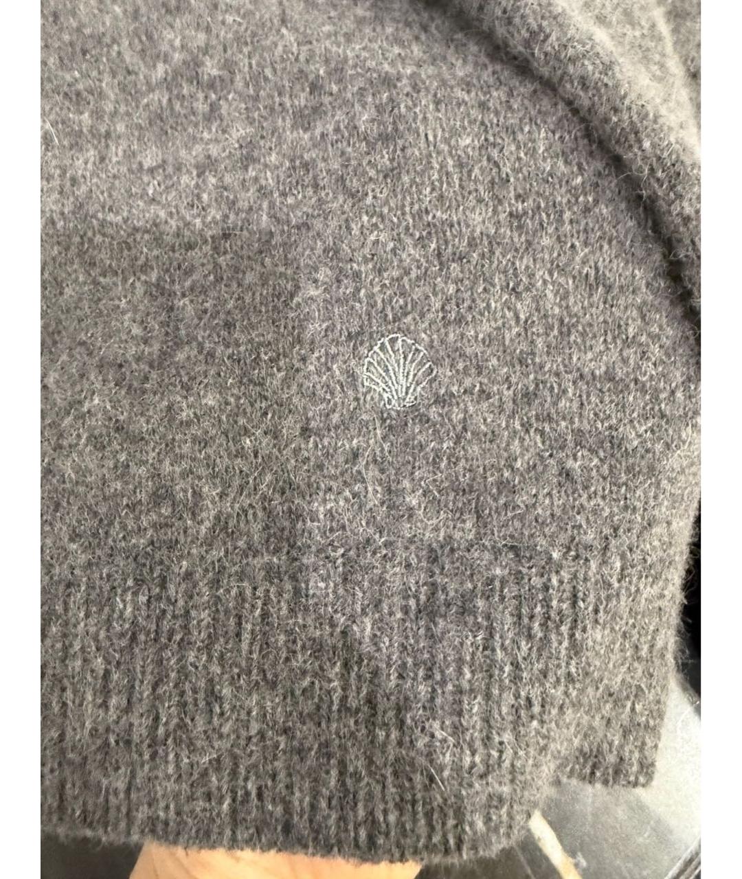 LOULOU STUDIO Серый шерстяной джемпер / свитер, фото 4
