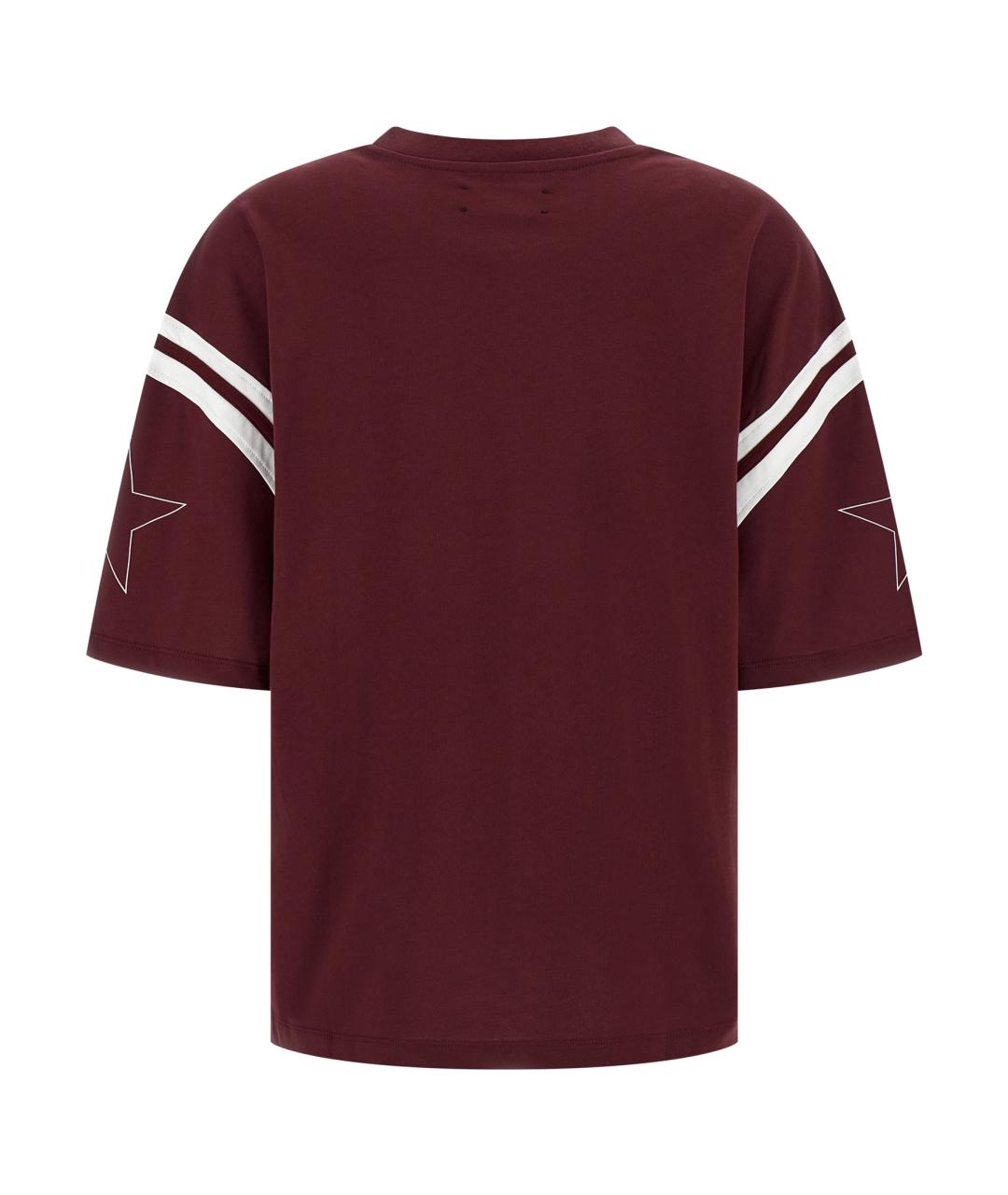 AMIRI Бордовая хлопковая футболка, фото 2