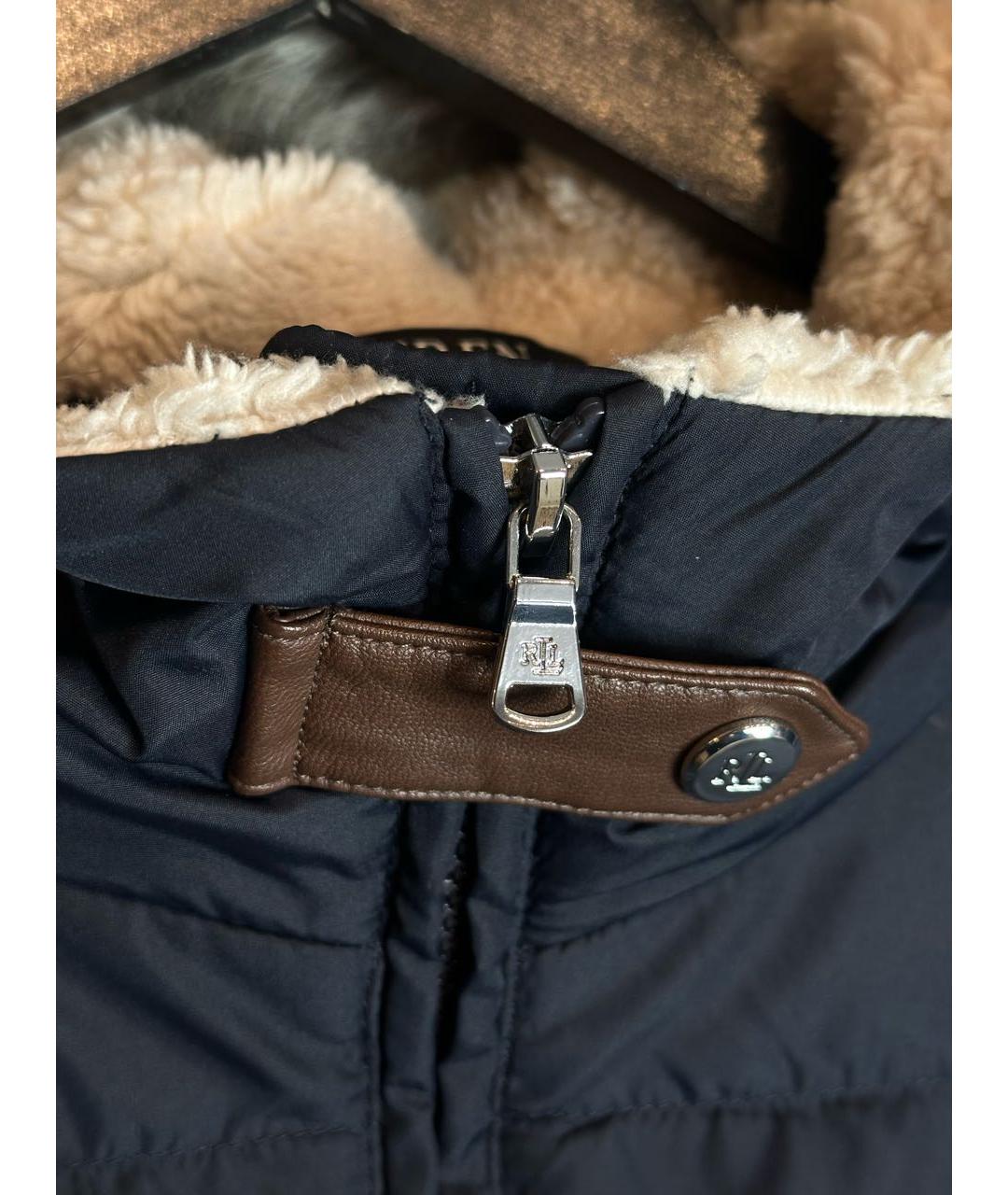 RALPH LAUREN Темно-синий полиэстеровый пуховик, фото 2