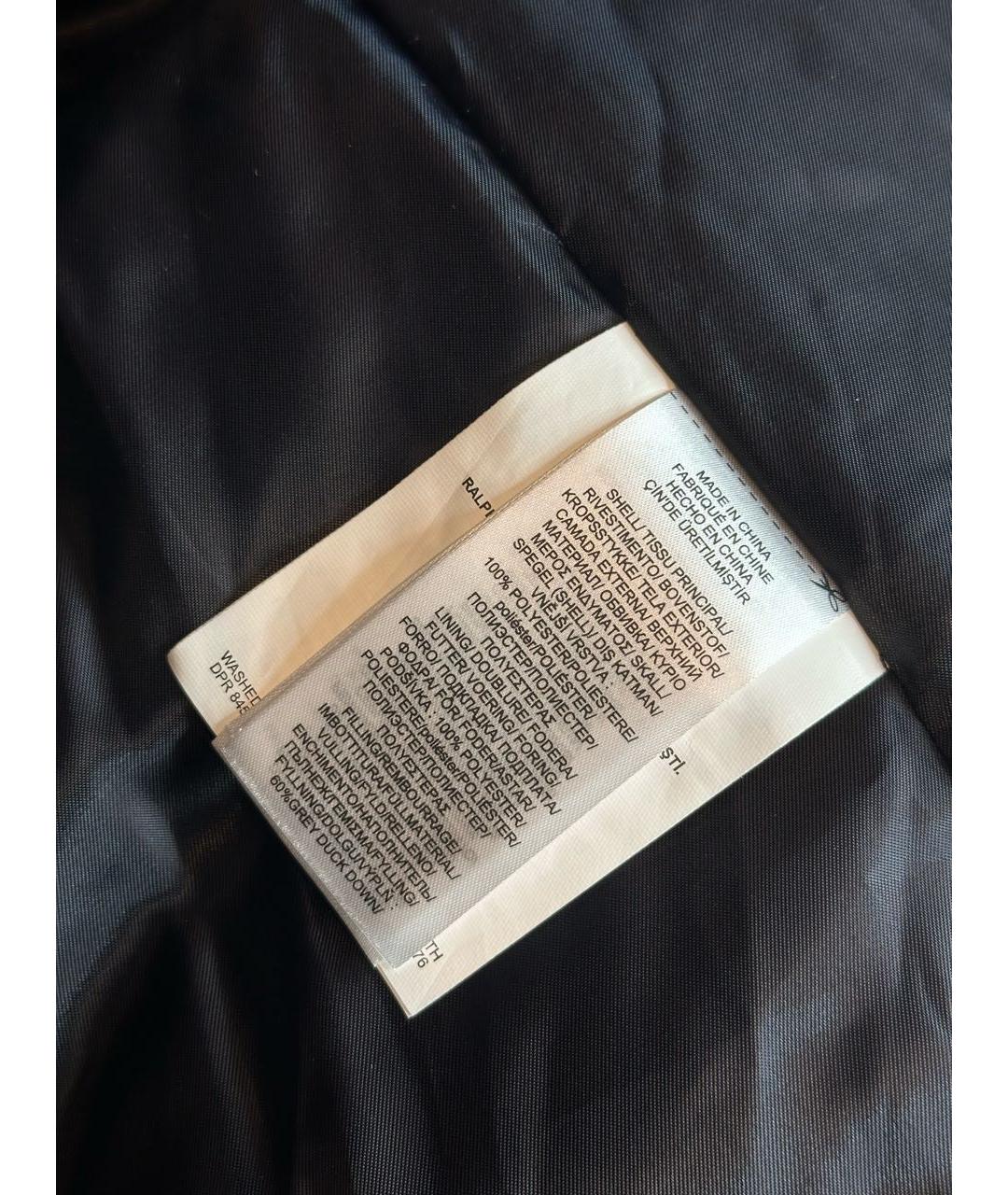 RALPH LAUREN Темно-синий полиэстеровый пуховик, фото 5