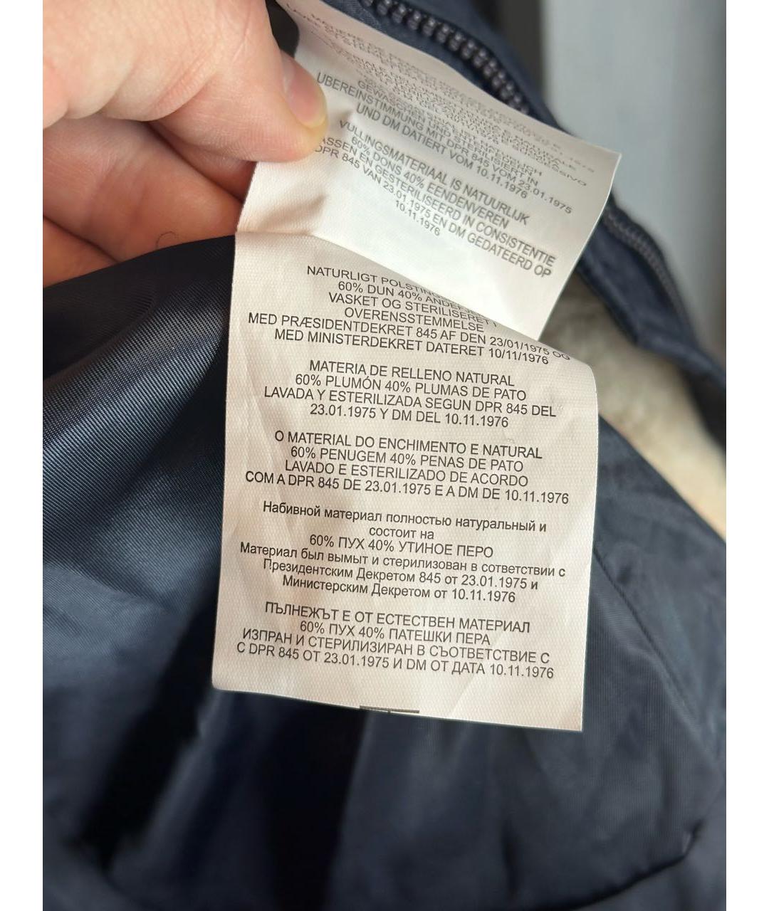 RALPH LAUREN Темно-синий полиэстеровый пуховик, фото 6