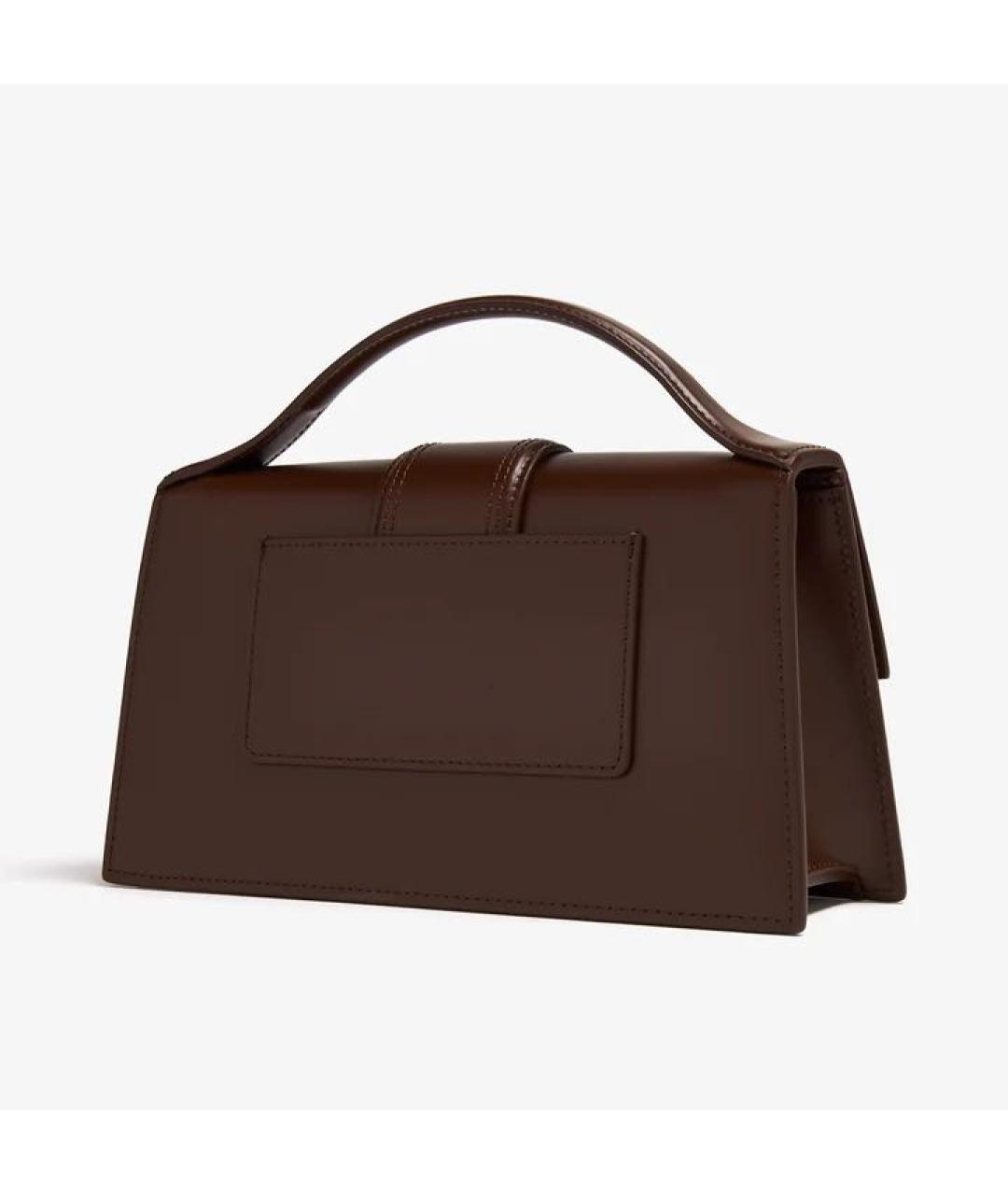 JACQUEMUS Коричневая кожаная сумка через плечо, фото 2