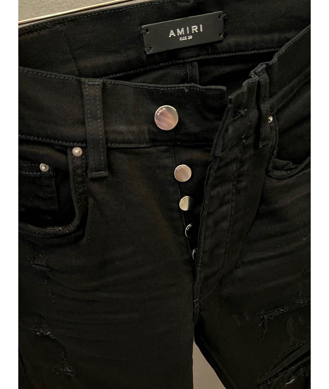 AMIRI Черные хлопко-эластановые джинсы слим, фото 3