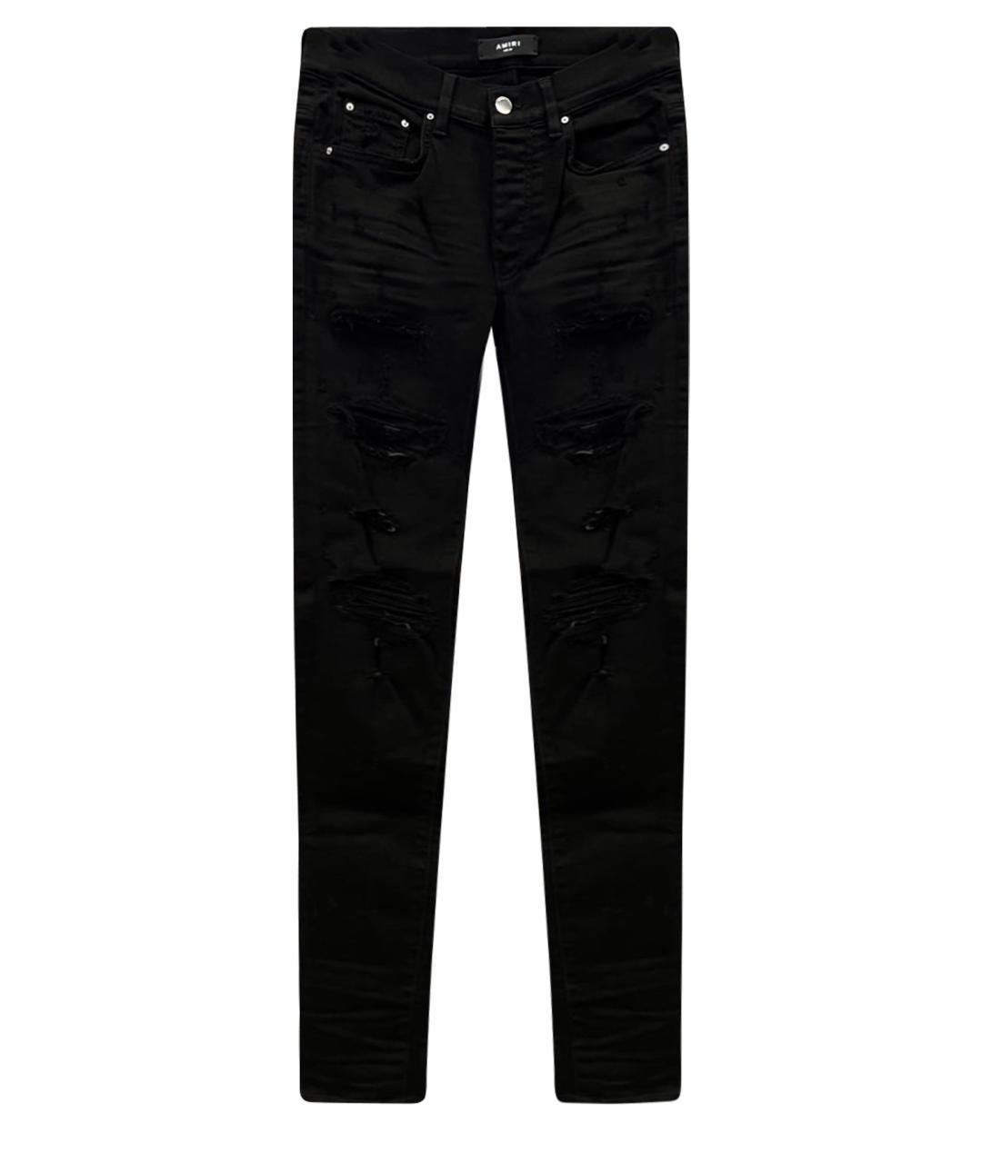AMIRI Черные хлопко-эластановые джинсы слим, фото 1