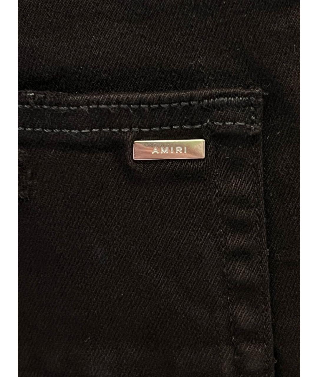 AMIRI Черные хлопко-эластановые джинсы слим, фото 4
