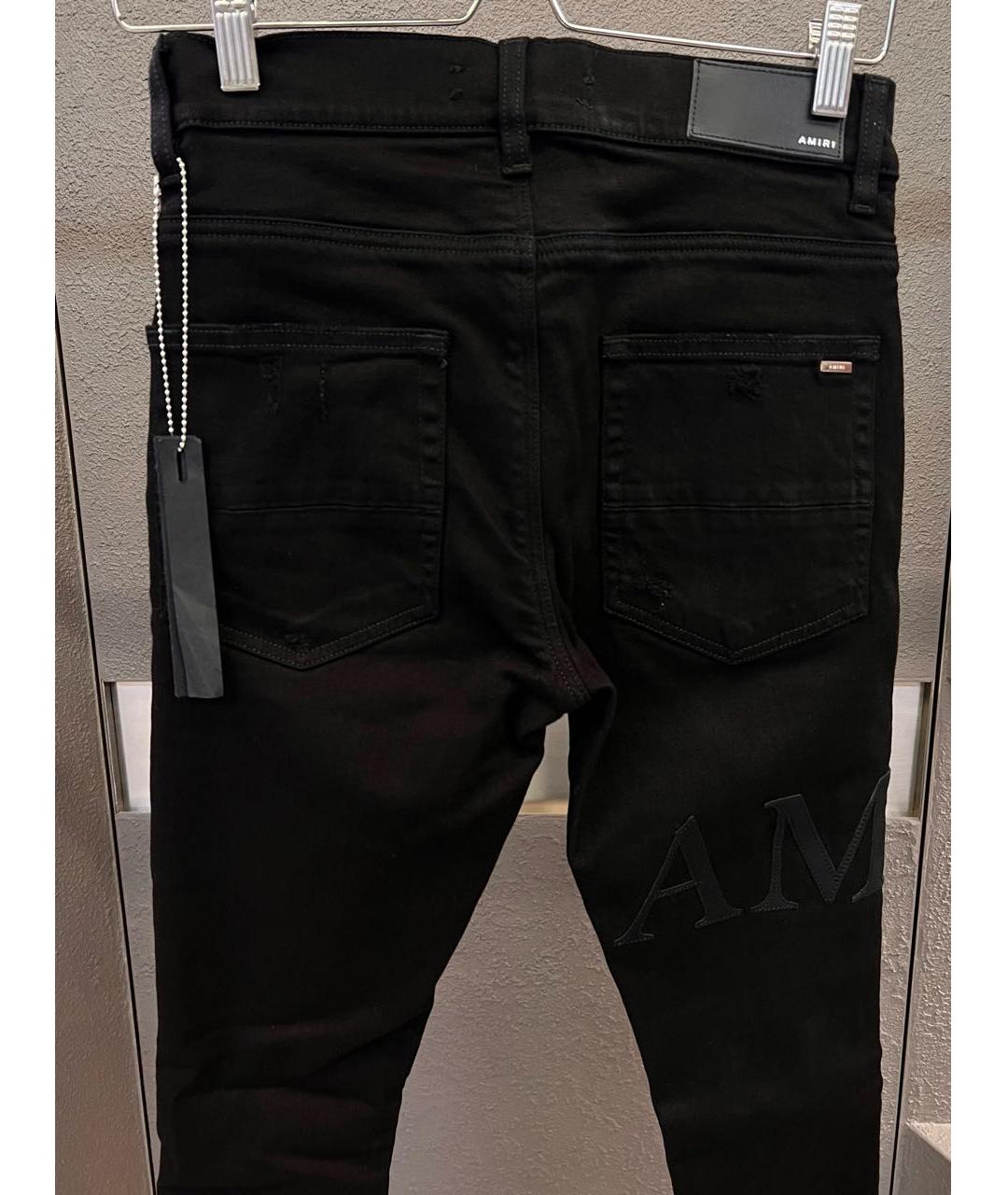 AMIRI Черные хлопко-эластановые джинсы слим, фото 2