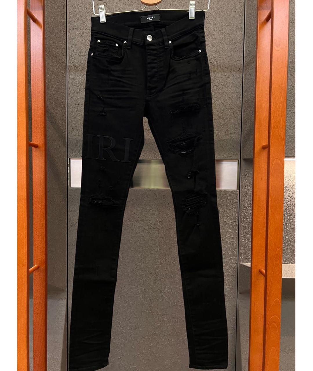 AMIRI Черные хлопко-эластановые джинсы слим, фото 5