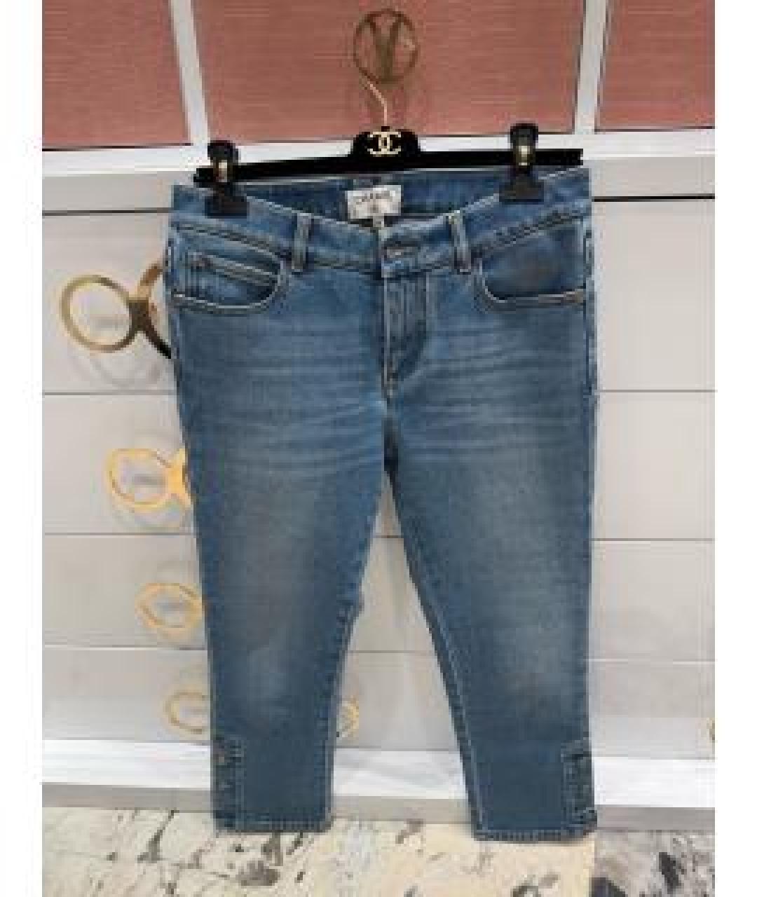 CHANEL Голубые хлопковые джинсы слим, фото 10