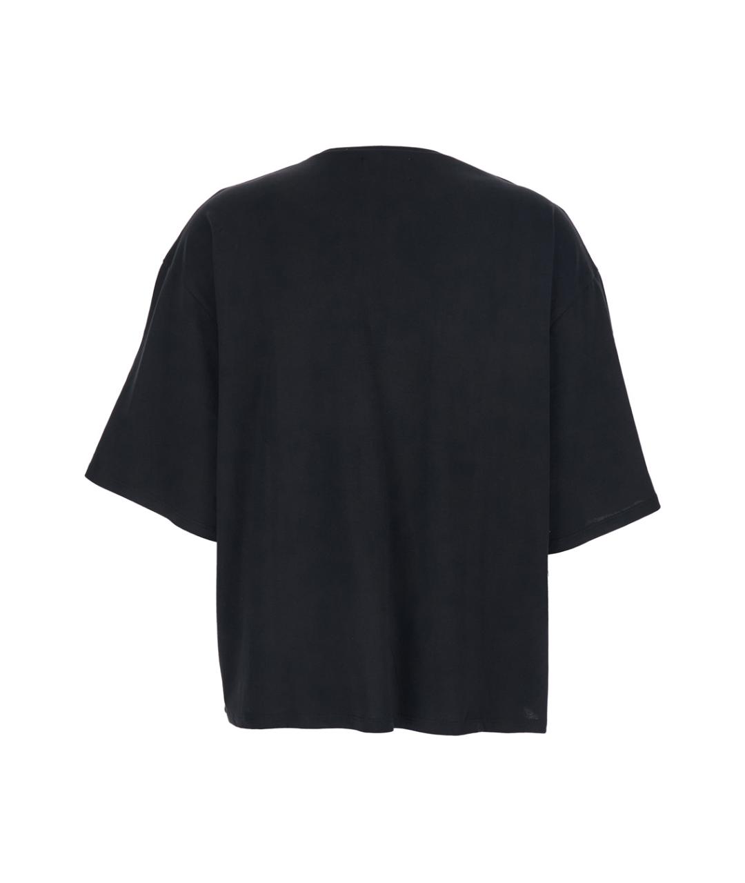 LOULOU STUDIO Черная хлопковая футболка, фото 2