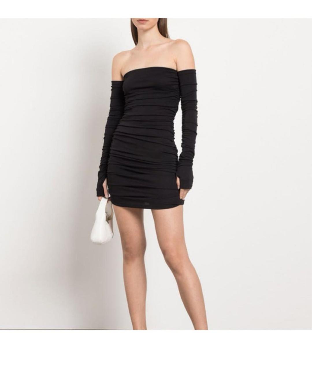 THE ANDAMANE Черное полиэстеровое коктейльное платье, фото 4