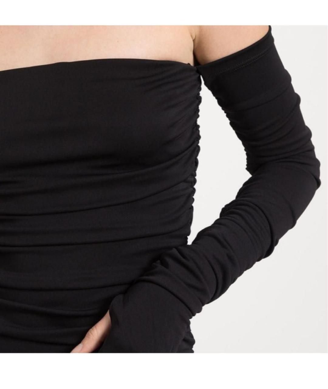 THE ANDAMANE Черное полиэстеровое коктейльное платье, фото 5