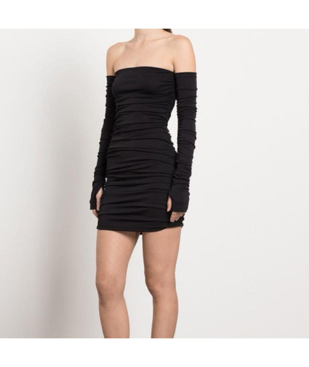 THE ANDAMANE Черное полиэстеровое коктейльное платье, фото 3