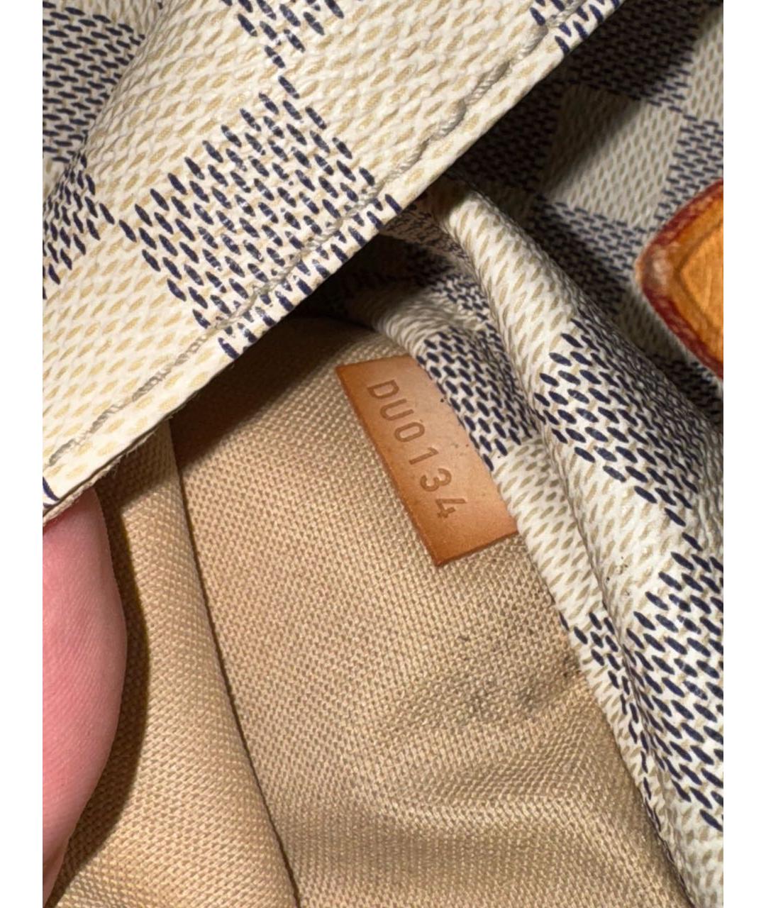 LOUIS VUITTON Бежевая кожаная сумка тоут, фото 3