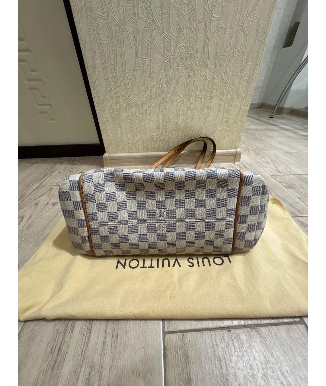 LOUIS VUITTON Бежевая кожаная сумка тоут, фото 4