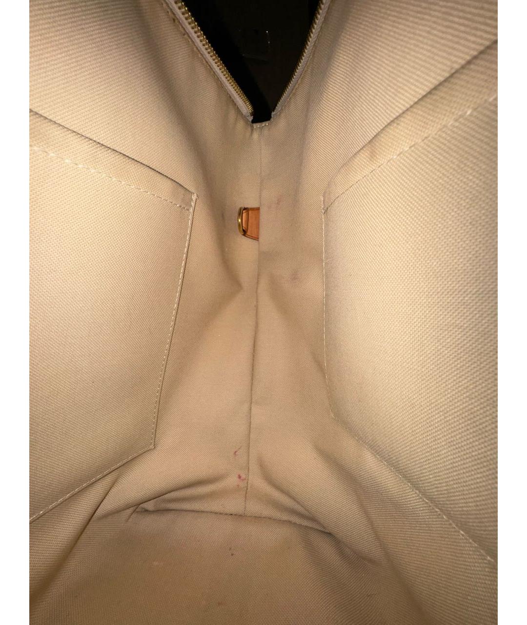 LOUIS VUITTON Бежевая кожаная сумка тоут, фото 5