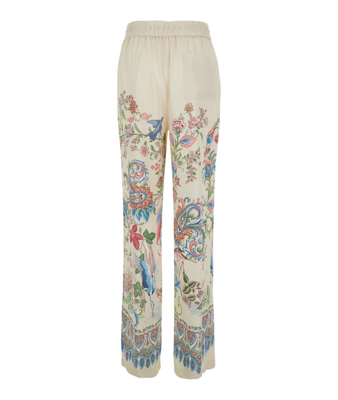 ETRO Белые полиэстеровые прямые брюки, фото 2