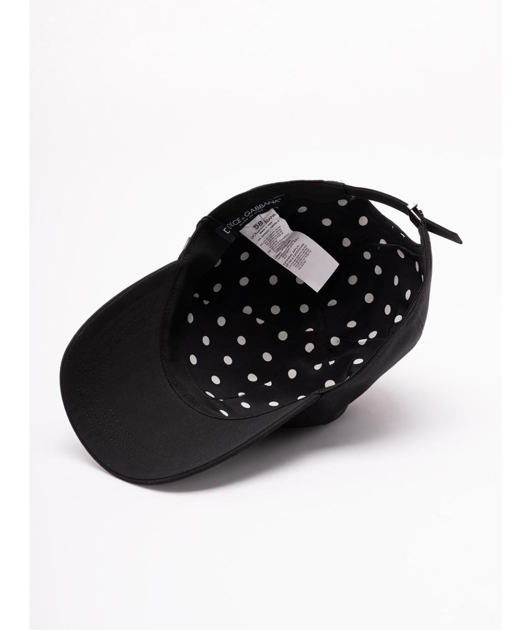 DOLCE&GABBANA Черная синтетическая кепка/бейсболка, фото 4