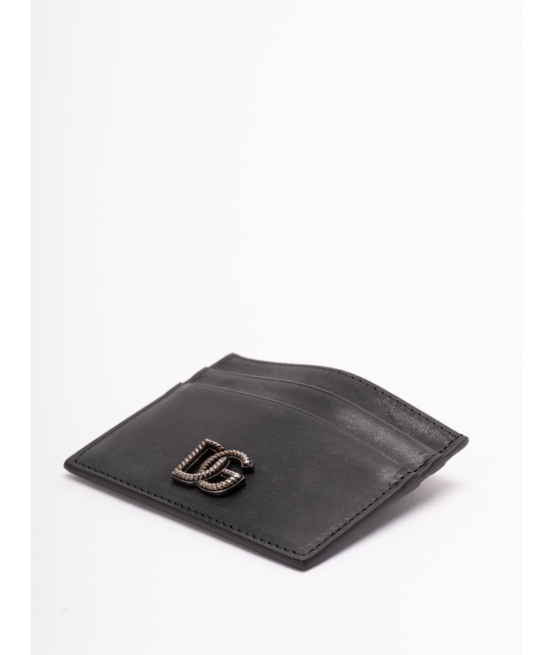 DOLCE&GABBANA Черный кожаный кардхолдер, фото 3