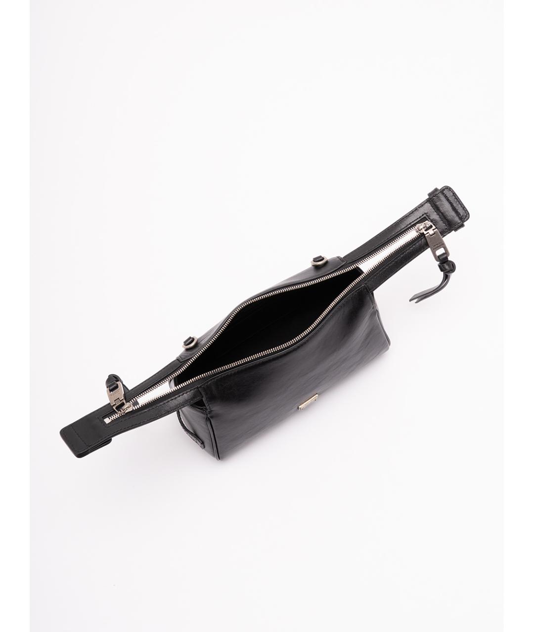 DOLCE&GABBANA Черная кожаная сумка через плечо, фото 5