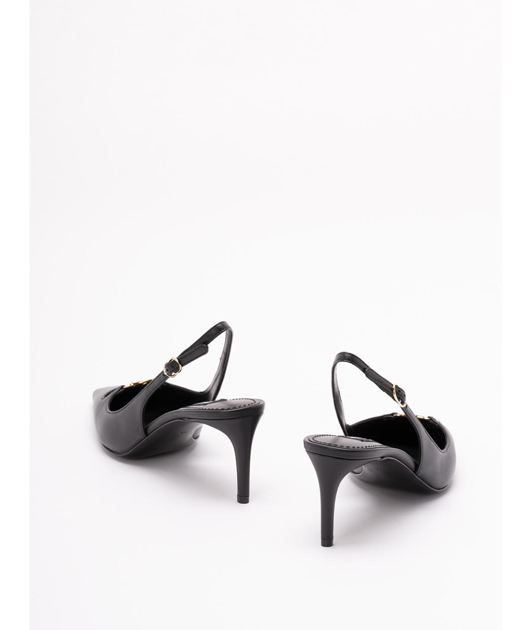 DOLCE&GABBANA Черные кожаные туфли, фото 2