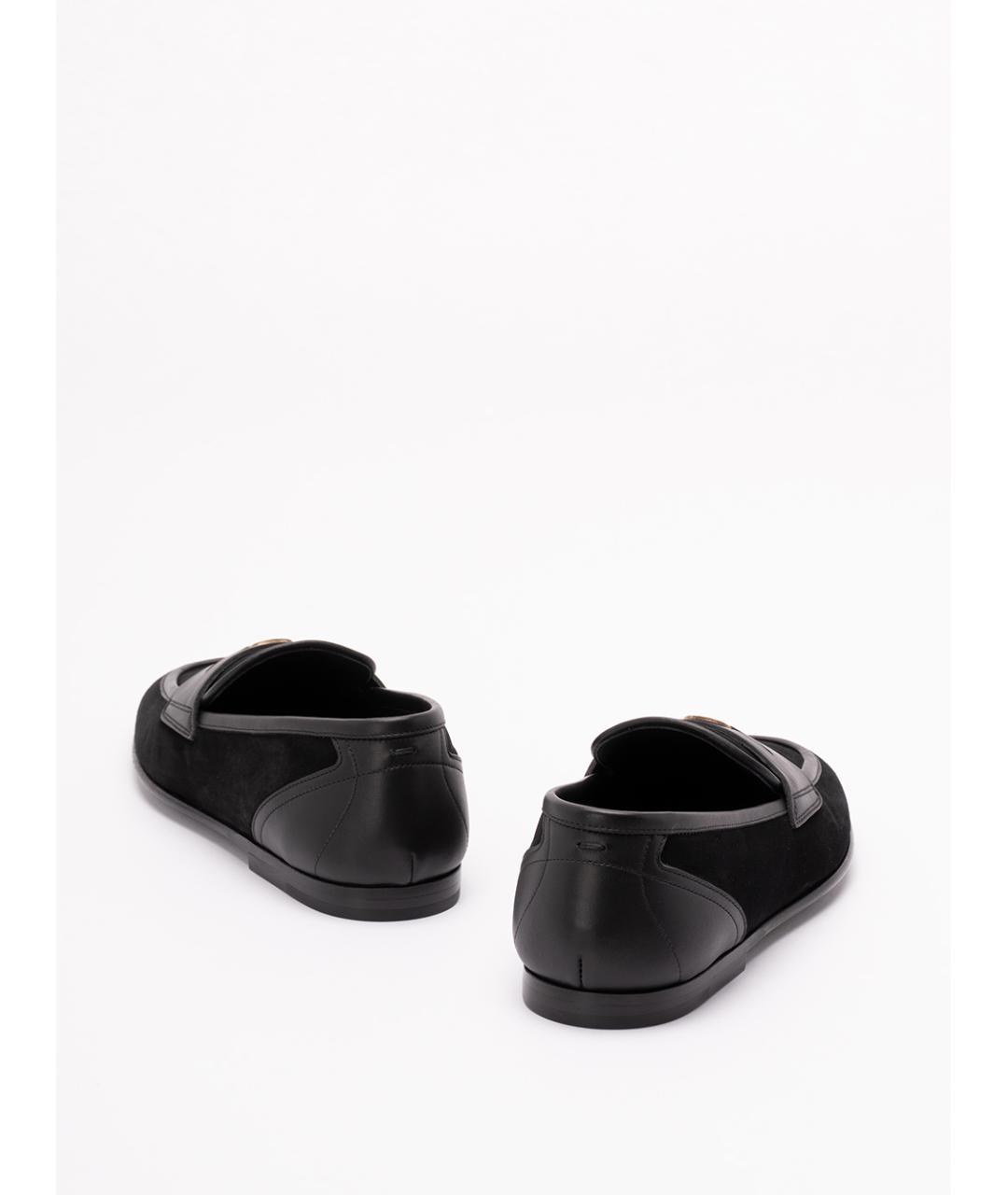 DOLCE&GABBANA Черные замшевые лоферы, фото 3