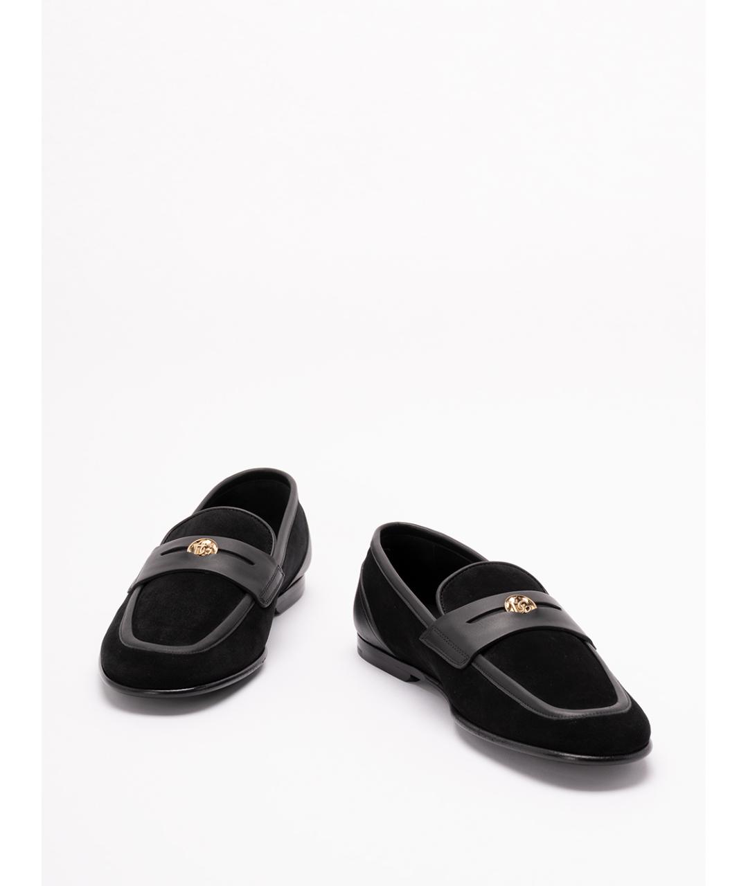 DOLCE&GABBANA Черные замшевые лоферы, фото 2