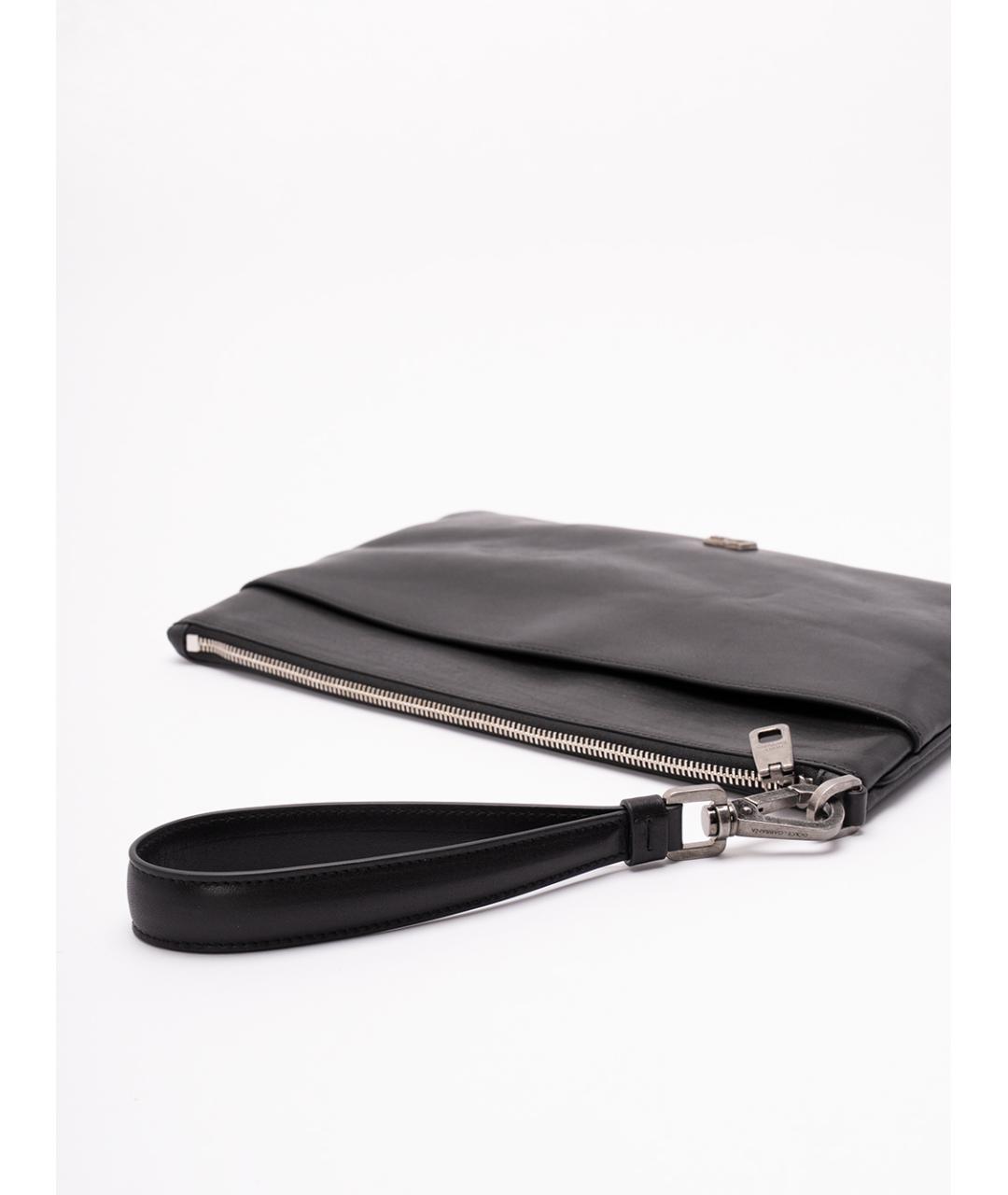 DOLCE&GABBANA Черная кожаная папка для документов, фото 4