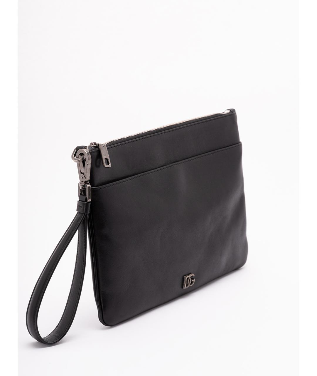 DOLCE&GABBANA Черная кожаная папка для документов, фото 3