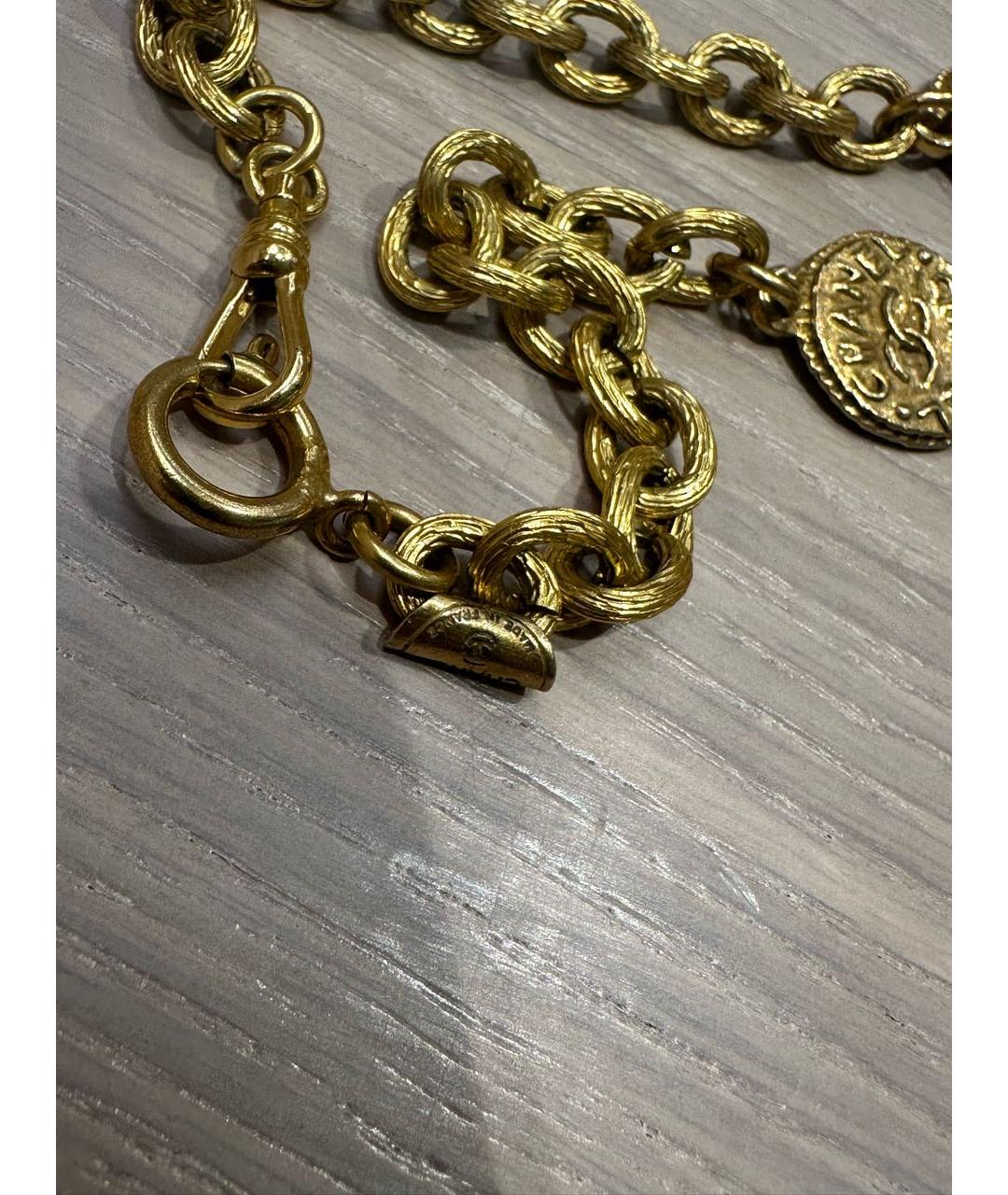 CHANEL Золотое металлическое колье, фото 5