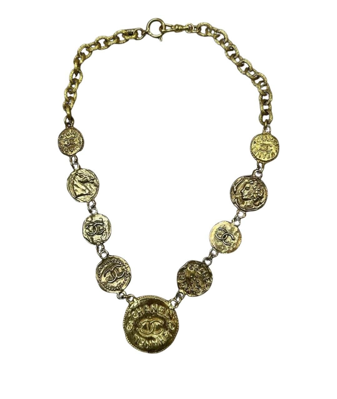 CHANEL Золотое металлическое колье, фото 1