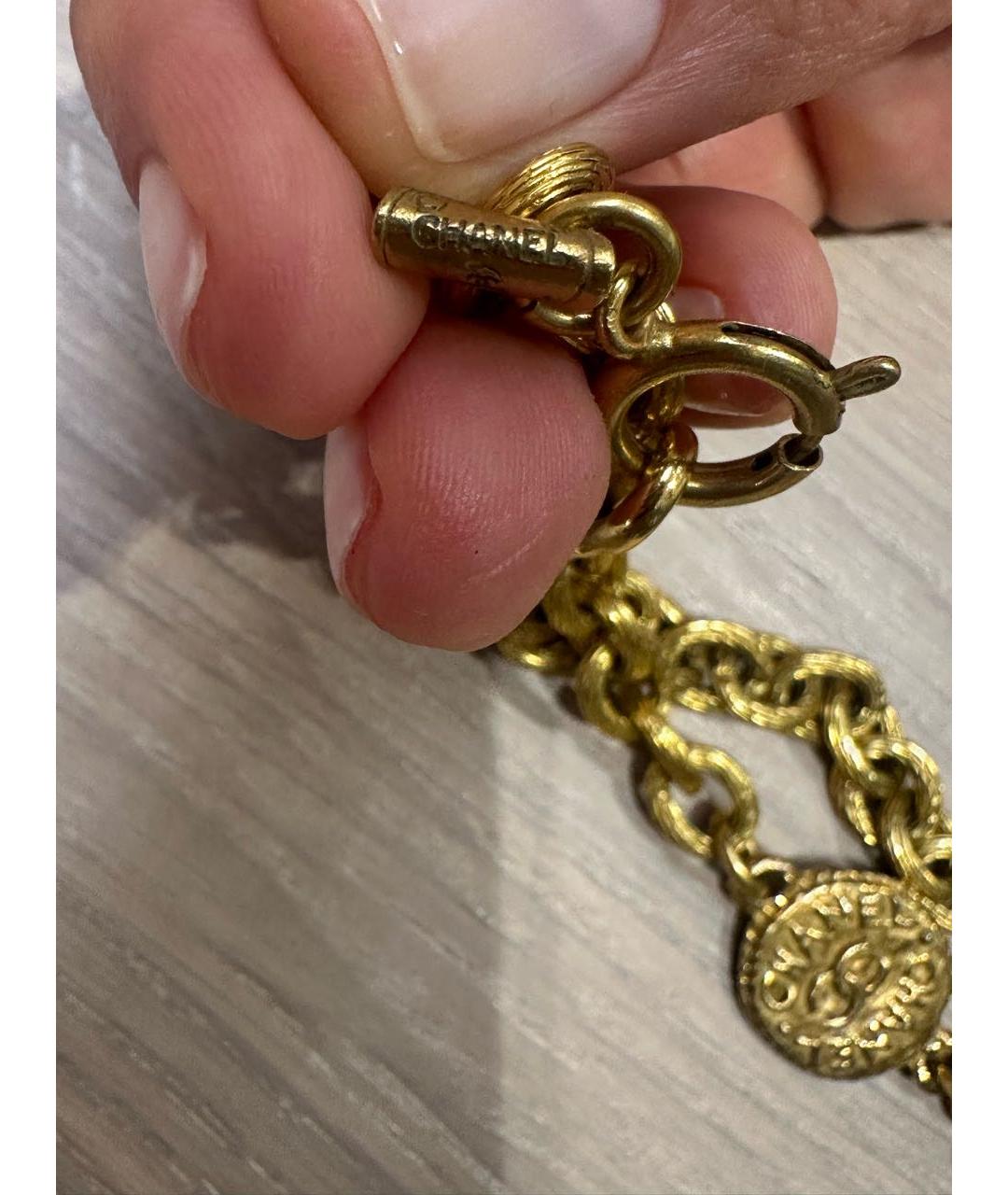 CHANEL Золотое металлическое колье, фото 4