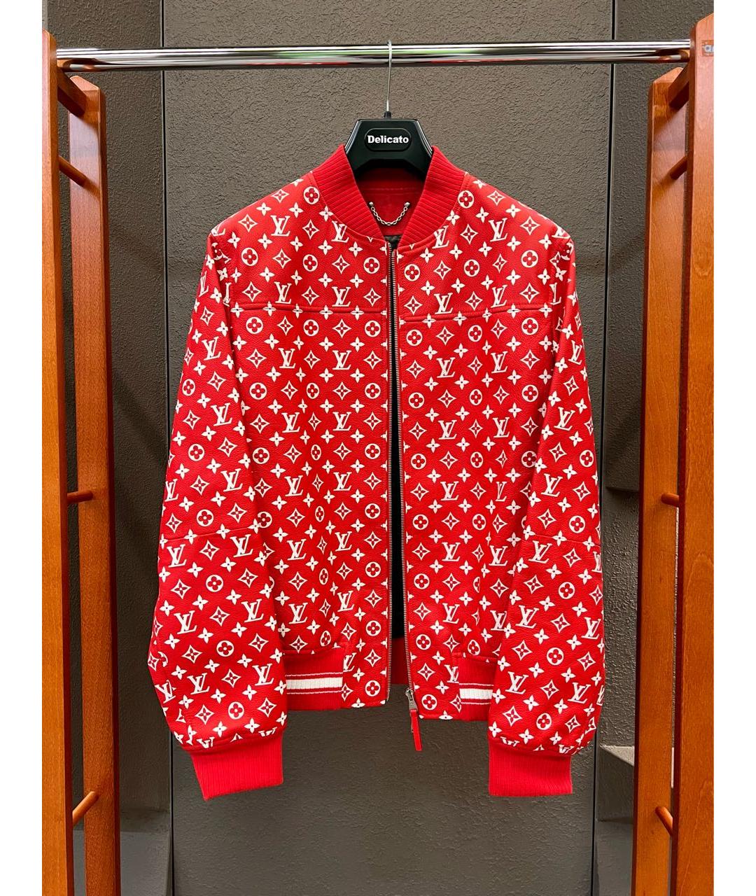 LOUIS VUITTON Красная кожаная куртка, фото 5