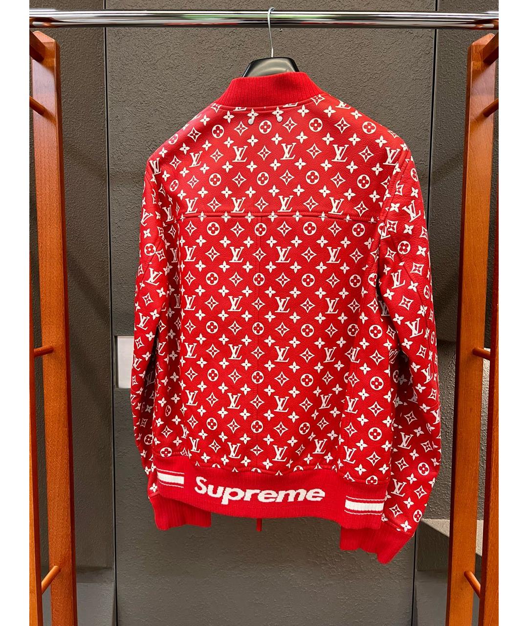 LOUIS VUITTON Красная кожаная куртка, фото 2