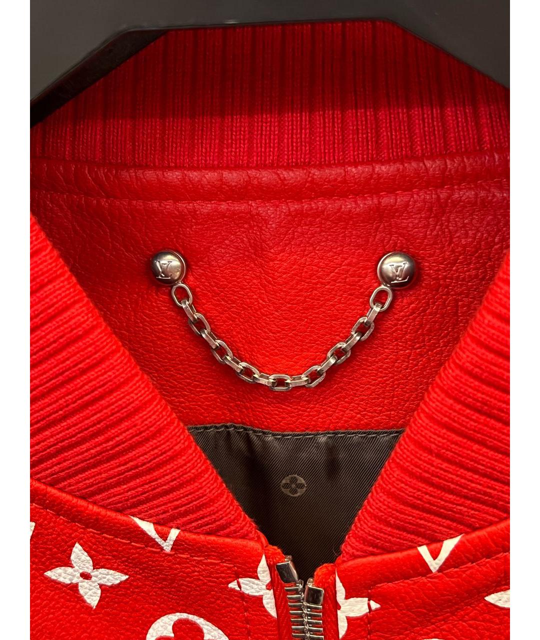 LOUIS VUITTON Красная кожаная куртка, фото 3